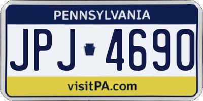 PA license plate JPJ4690