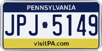 PA license plate JPJ5149