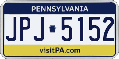 PA license plate JPJ5152