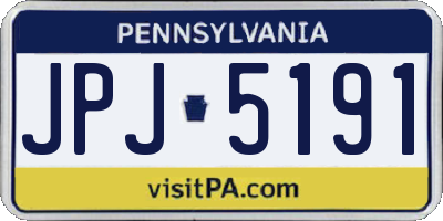 PA license plate JPJ5191