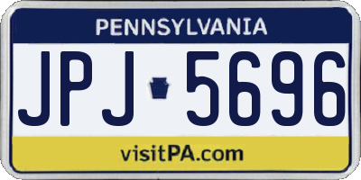 PA license plate JPJ5696