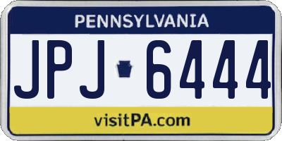 PA license plate JPJ6444
