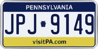 PA license plate JPJ9149