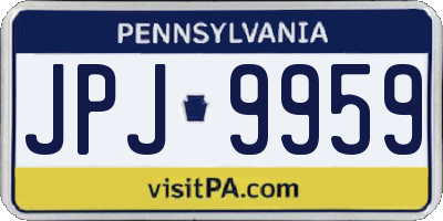 PA license plate JPJ9959