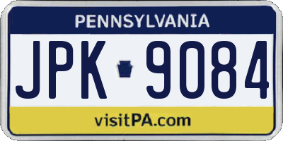 PA license plate JPK9084