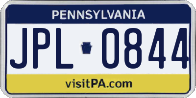 PA license plate JPL0844