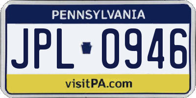PA license plate JPL0946