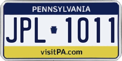 PA license plate JPL1011