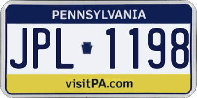 PA license plate JPL1198
