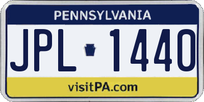 PA license plate JPL1440