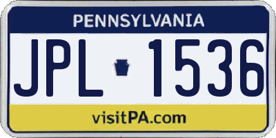 PA license plate JPL1536