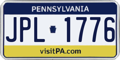 PA license plate JPL1776