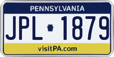 PA license plate JPL1879