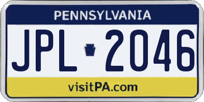 PA license plate JPL2046