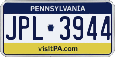 PA license plate JPL3944
