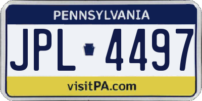 PA license plate JPL4497