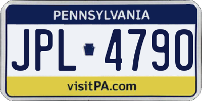 PA license plate JPL4790