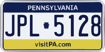 PA license plate JPL5128