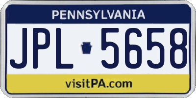 PA license plate JPL5658