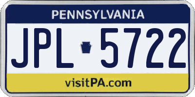 PA license plate JPL5722