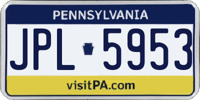PA license plate JPL5953