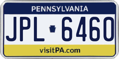 PA license plate JPL6460