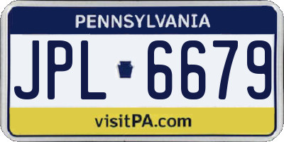 PA license plate JPL6679