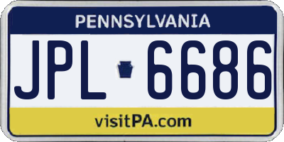PA license plate JPL6686