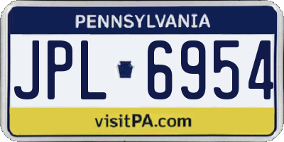 PA license plate JPL6954