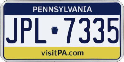 PA license plate JPL7335