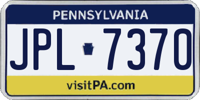 PA license plate JPL7370