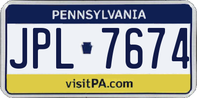 PA license plate JPL7674