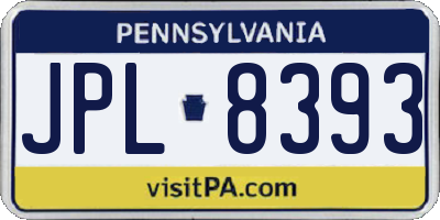 PA license plate JPL8393