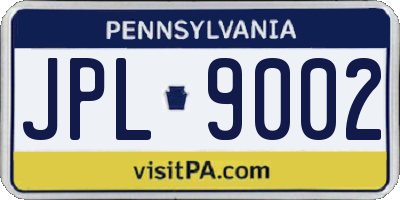 PA license plate JPL9002