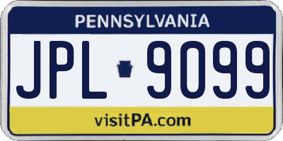 PA license plate JPL9099