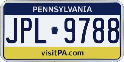 PA license plate JPL9788