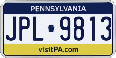 PA license plate JPL9813
