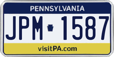 PA license plate JPM1587