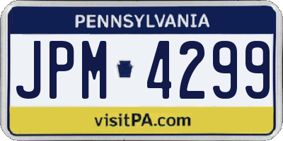 PA license plate JPM4299