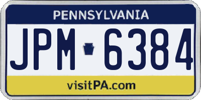 PA license plate JPM6384