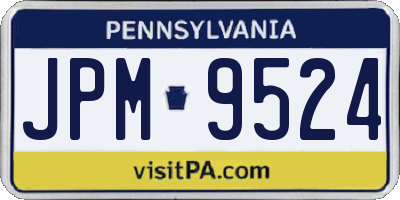 PA license plate JPM9524