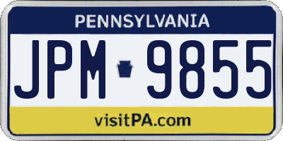 PA license plate JPM9855