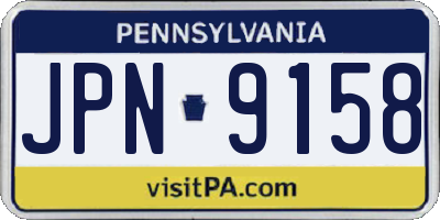 PA license plate JPN9158