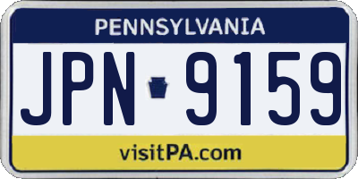 PA license plate JPN9159