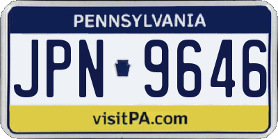 PA license plate JPN9646