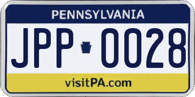 PA license plate JPP0028