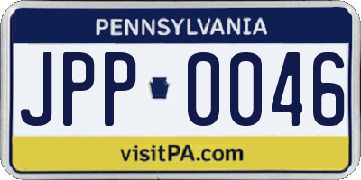 PA license plate JPP0046