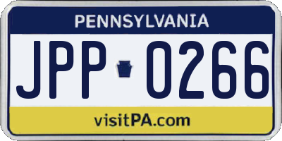 PA license plate JPP0266