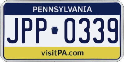 PA license plate JPP0339