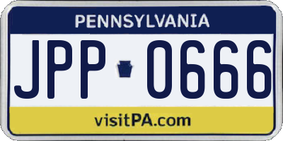 PA license plate JPP0666
